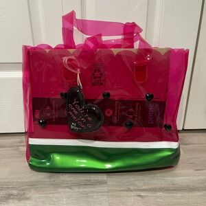 Betsey Johnson watermelon clear beach tote bag